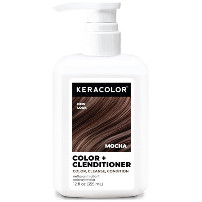 Keracolor Color + Clenditioner Acondicionador Color Oro Rosa 12oz - Mocha