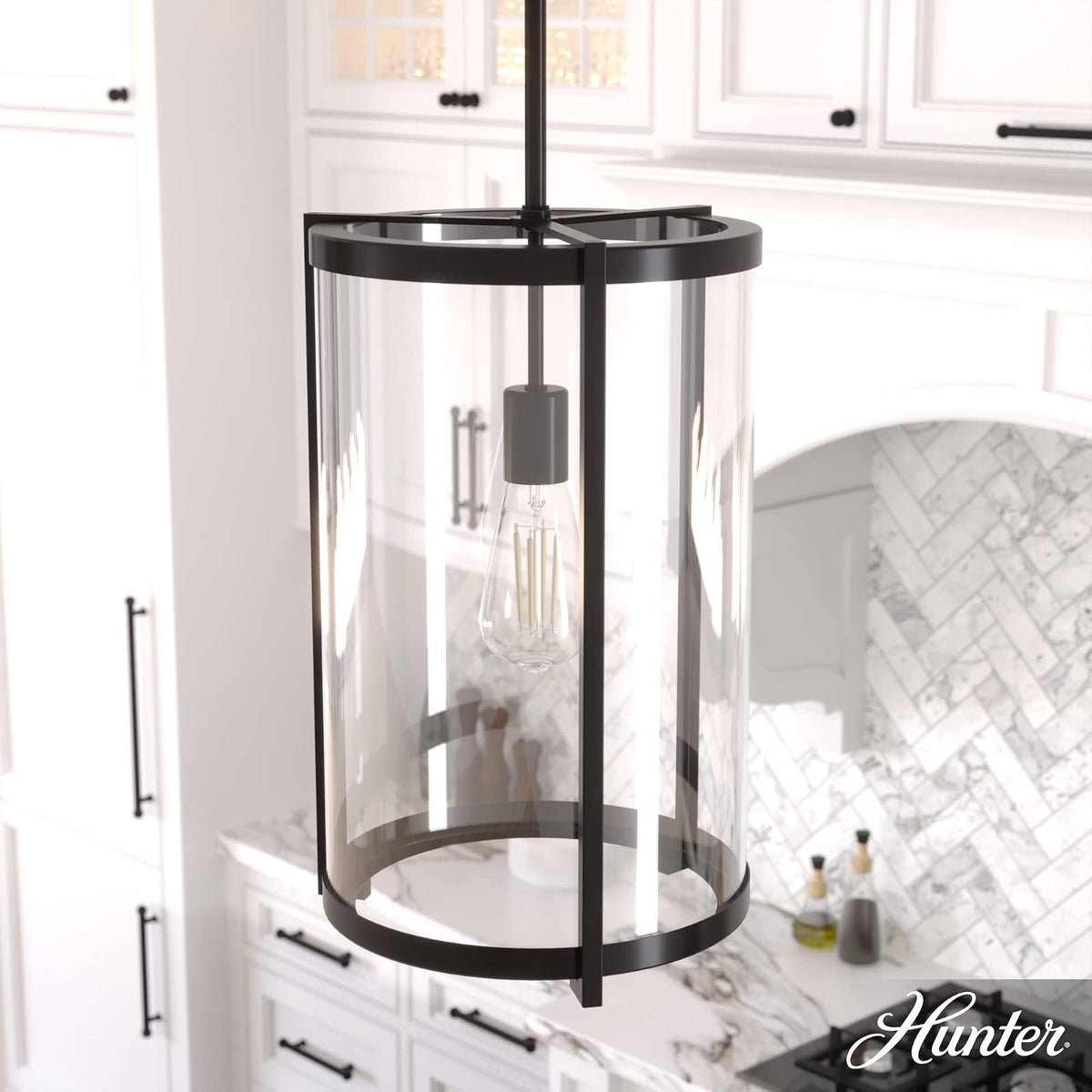 Hunter Fan, Candelabro Astwood 1 Luz 11 pulgadas | Diseñado con influencia art déco, este accesorio proporcionará una iluminación potente dondequiera que se instale