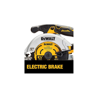 DEWALT 20V Max* 6-1/2 In. Sierra Circular Inalámbrica Sin Escobillas, Solo Herramienta (Dcs565B)