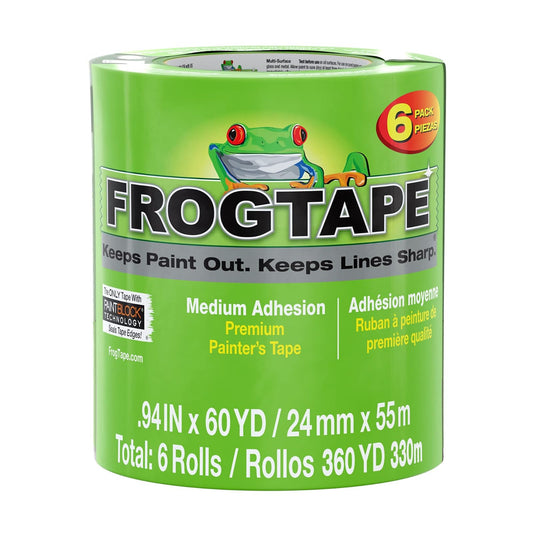 Frogtape Multi-Surface cinta del Pintor, Verde.94 pulgadas x 54,9 m, (240659), 6 unidades, Verde