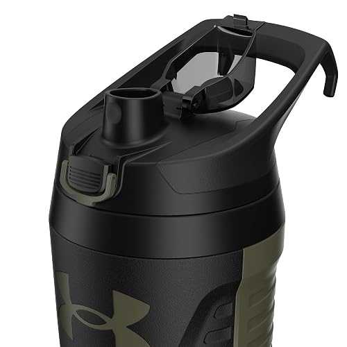 Under Armour - Botellas de agua aisladas de 32 onzas, jarra de agua deportiva con asa, gancho de cerca, resistente a fugas para béisbol, fútbol y más, botellas de agua de 32 onzas, botella de agua