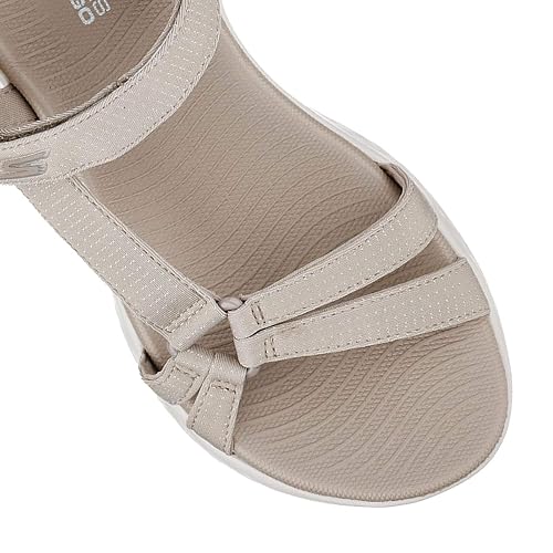 Skechers On-the-go 600 - Sandalia deportiva para Mujer | Casual, amortiguación de 5 generales, alfombrilla Goga refrigerada por aire, lavable a máquina, vegana, sandalia de río
