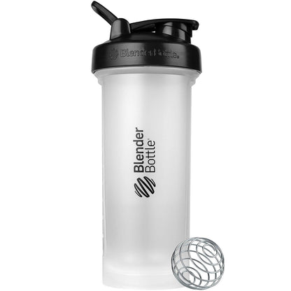 BlenderBottle Classic V2 Botella Mezcladora para Batidos, Varias Capacidades y Colores - 1.3 Litros - Claro - Negro