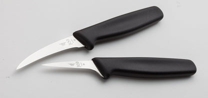 Mercer Culinary Juego de cuchillos para tallar frutas tailandesas, 2 pulgadas y 2.5 pulgadas, negro