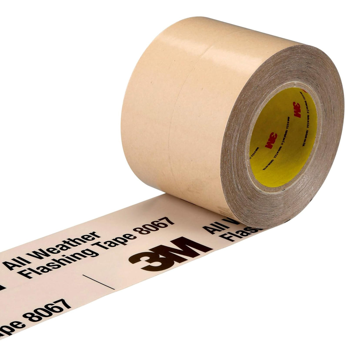 3M Cinta intermitente para todo tipo de clima, 8067, 22,86 cm x 23,86 m, 1 rollo, revestimiento de plástico con parte trasera adhesiva, evita la intrusión de humedad, sellado impermeable intermitente, puertas, ventanas, aberturas en la construcción d - 3 