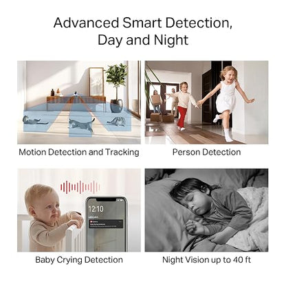 MERCUSYS MC200 Cámara de Seguridad WiFi Interior - Resolución FHD - Cobertura 360° - Visión Nocturna Infrarroja - Detección de Movimiento - Audio Bidireccional - 512GB - App