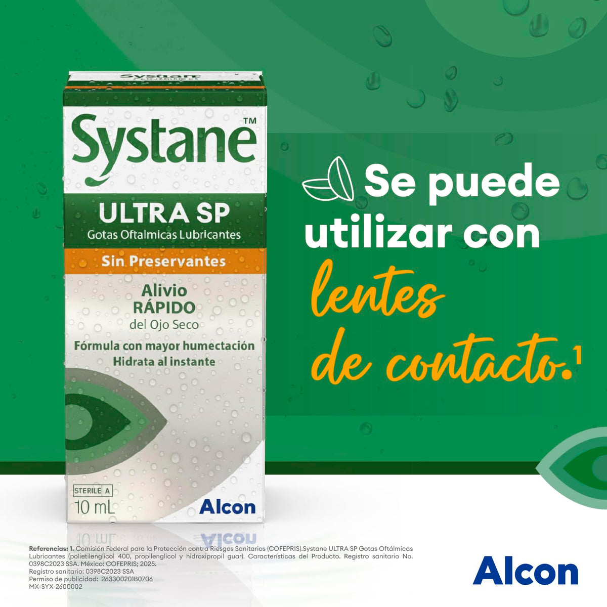 Systane Ultra SP Gotas Oculares Sin Conservantes para Ojo Seco, Alivio Inmediato y Lubricación, Compatibles con Lentes de Contacto, 10 ml