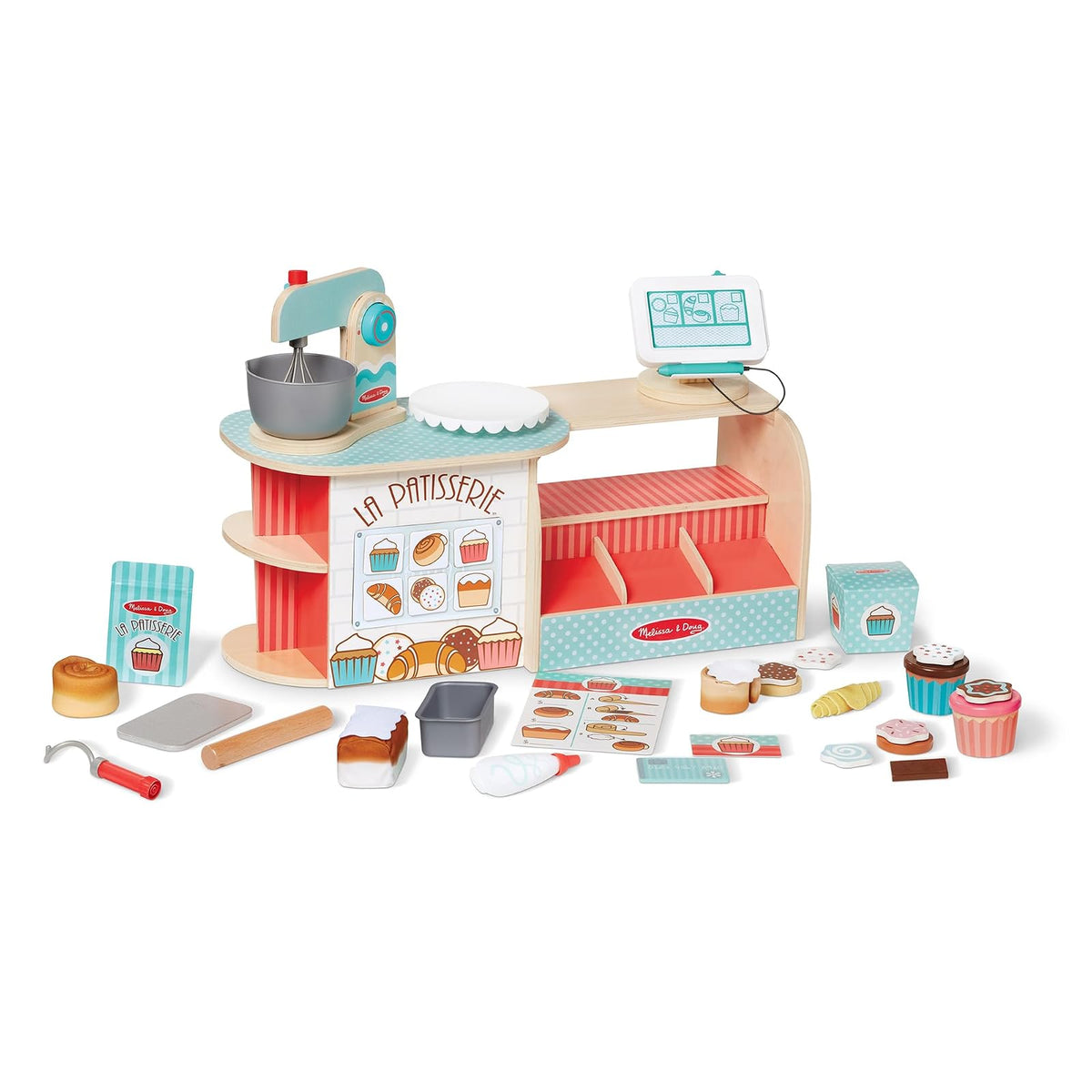 Melissa & Doug Panadería La Patisserie, Juguete de Madera (39 Piezas) - Certificados FSC