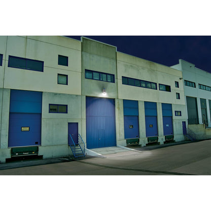 Volteck SUB-820F, Luminario suburbano cuerpo de aluminio 45 W con sensor de luz, con lámpara, luz blanca fría 6500K, IP 23