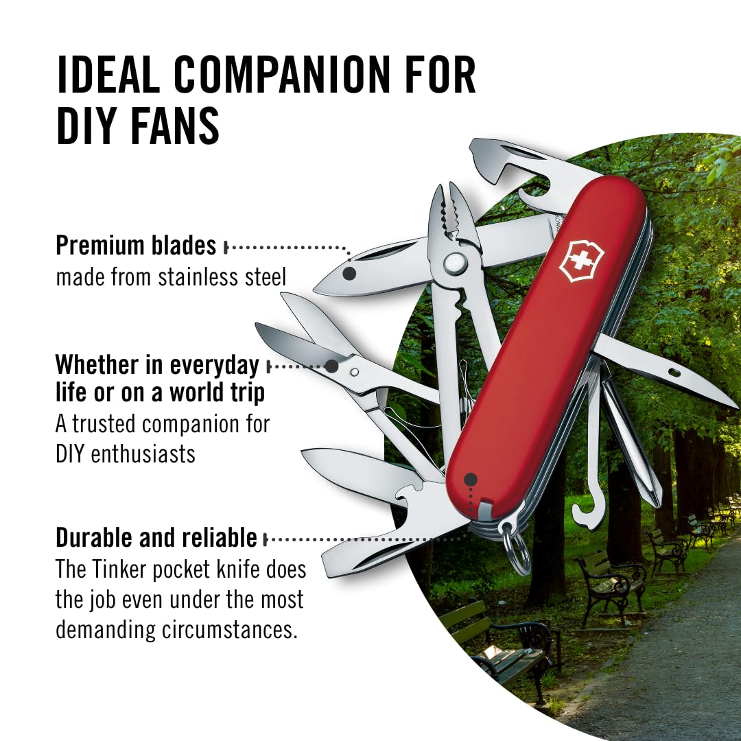 Victorinox Deluxe Tinker para 17 Usos, Rojo