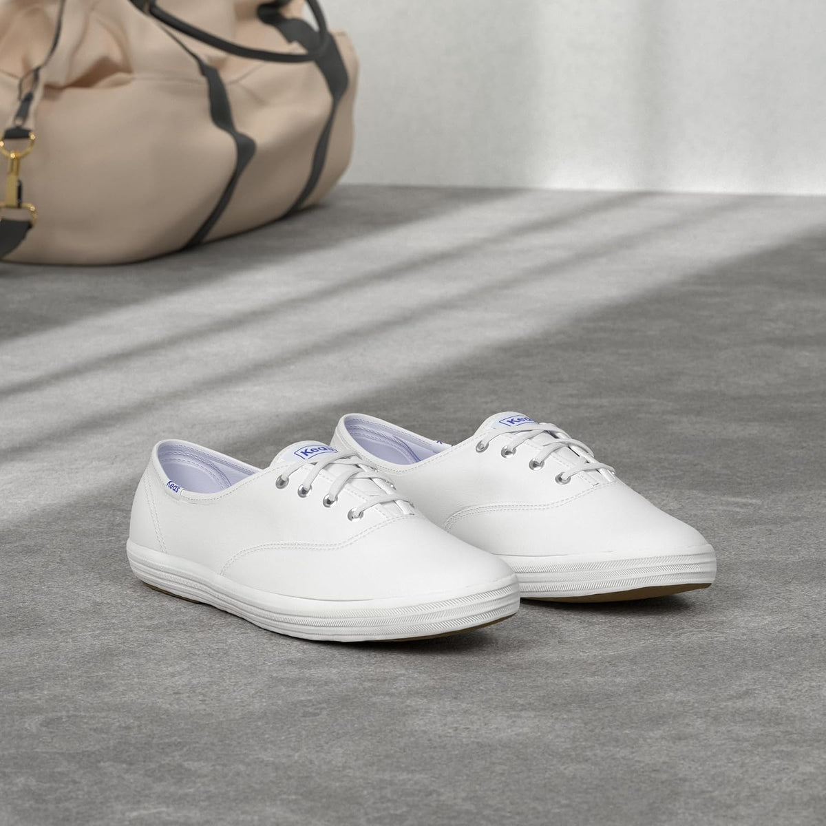 Keds Champion Original Leather Lace-Up, Zapatillas Bajas Mujer