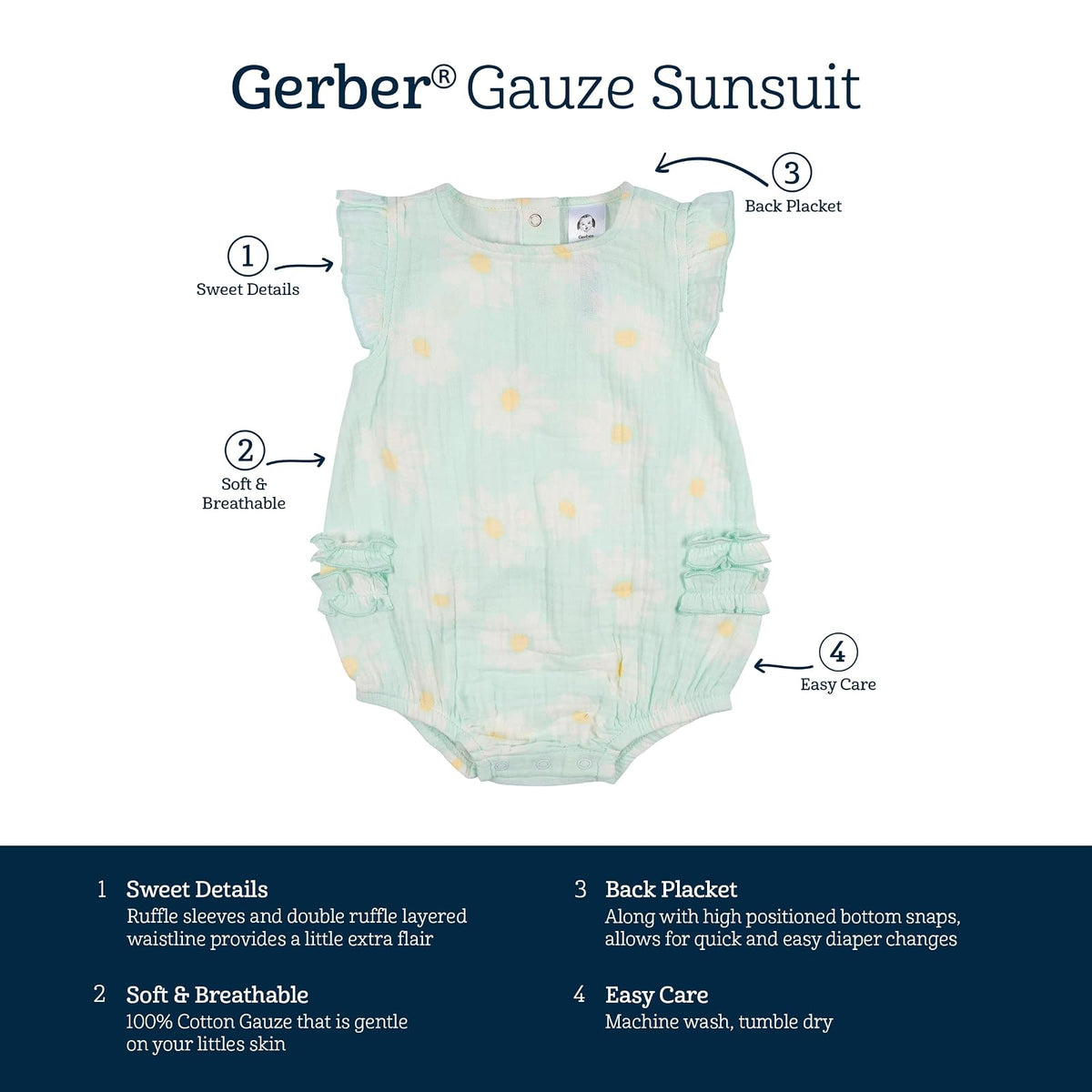 Gerber Traje de sol Traje de playa Bebé-Niñas