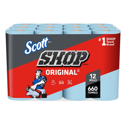 Kimberly-Clark Scott - Toallas para taller, Azul, 12 Rolls