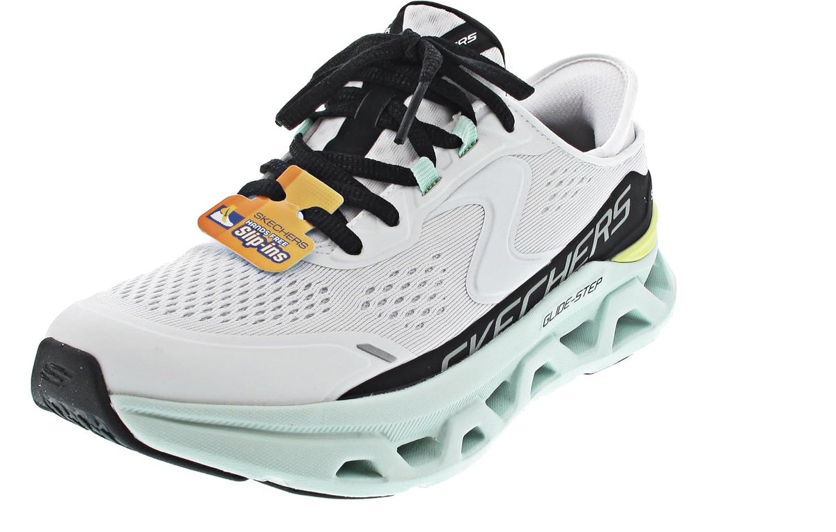 Skechers Glide-Step Altus - Zapatillas sin Cordones para Mujer | Zapatillas de deporte, parte superior de malla diseñada, entresuela geométrica deslizante, lavable a máquina