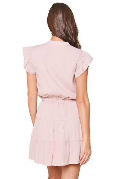 Sugar Lips Rampart Vestido Campesino de Manga Corta Vestido Informal para Mujer