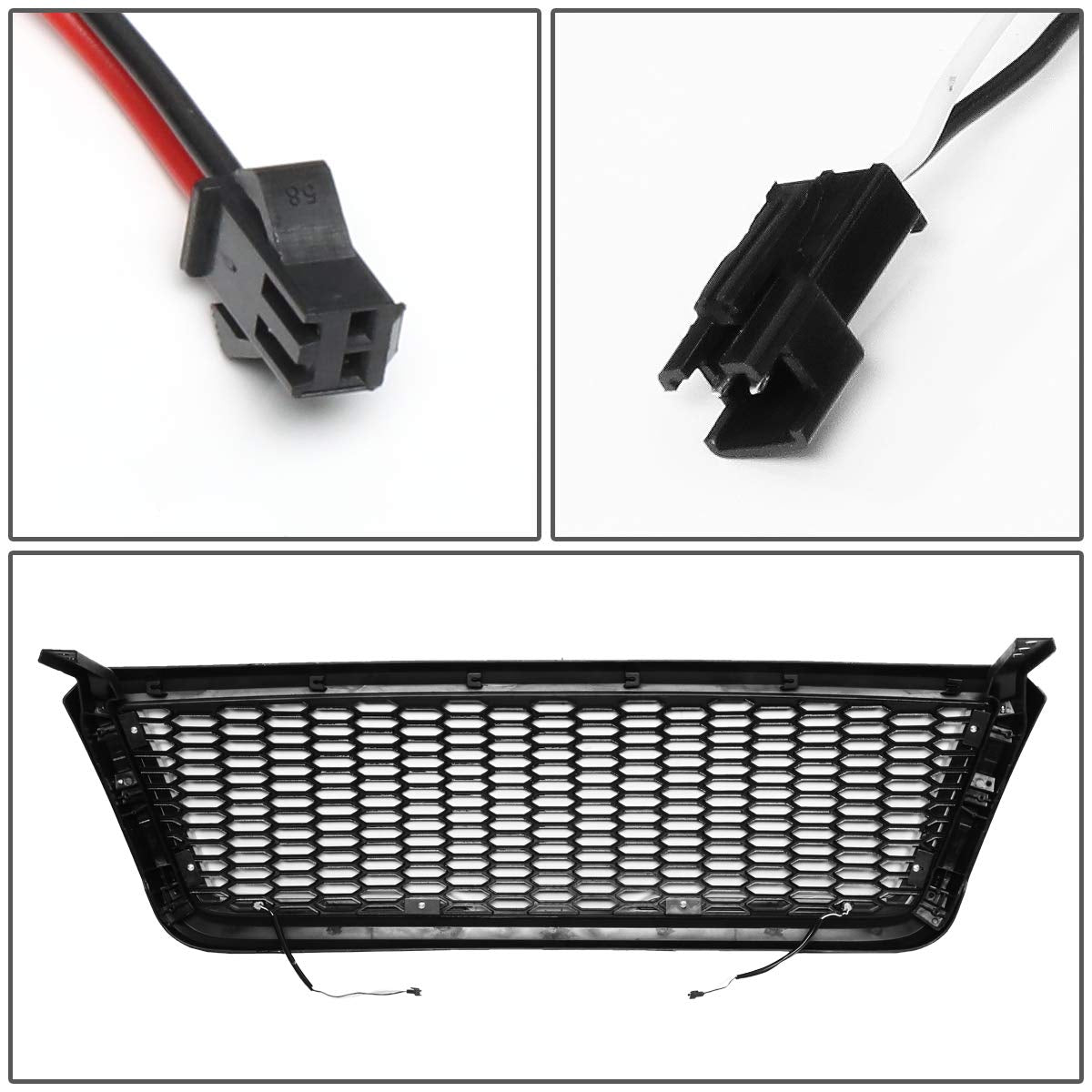 DNA MOTORING Malla LED Barra de Luz Delantera para Parachoques para Ford F-150 2004-2008, Negro, GRF-LB-012-BK