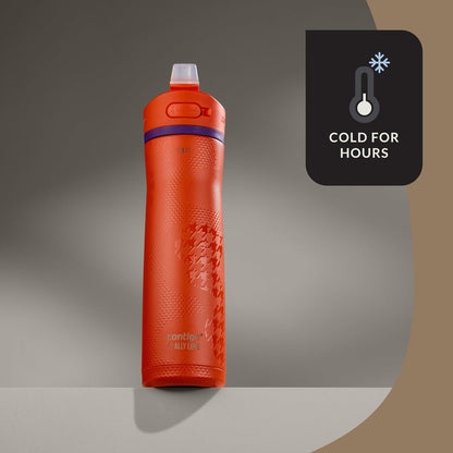 Contigo Ashland Chill 2.0 - Botella de agua aislada al aspiradora de acero inoxidable con tapa automática fácil de limpiar, bebida a prueba de fugas, mantiene las bebidas frías durante 24 horas, sin