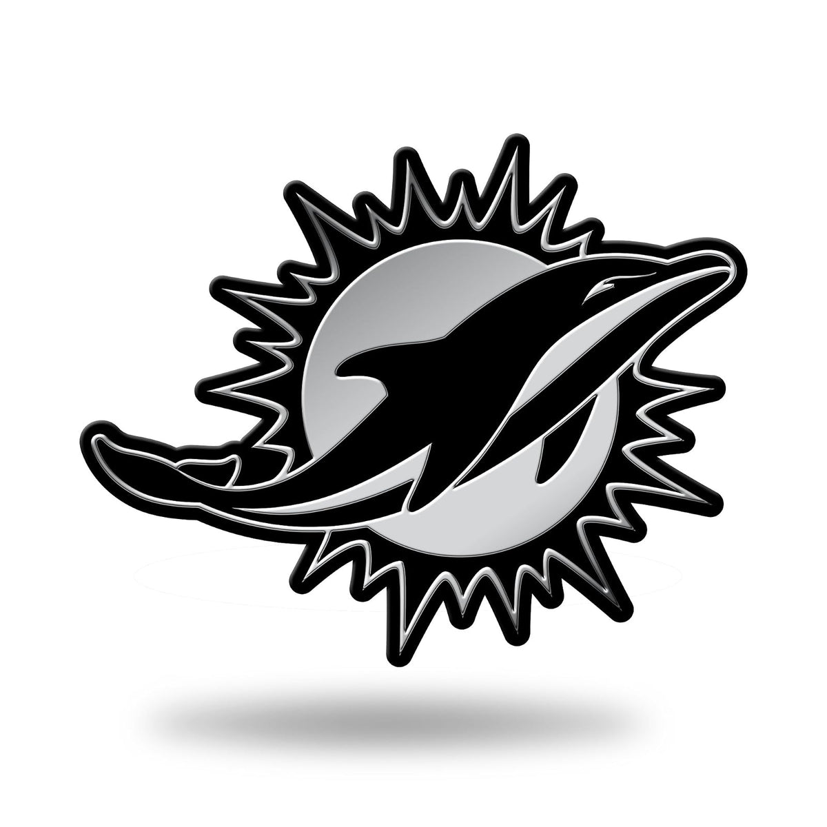 Rico Industries Emblema Moldeado para Auto NFL - Miami Dolphins