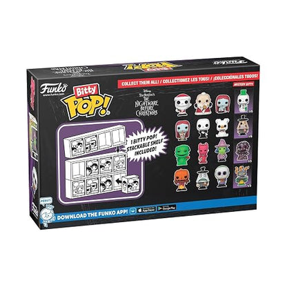 Funko Bitty Pop! The Nightmare Before Christmas Mini Collectible Toys 4-Pack - Pumpkin King, Mayor, Barrel & Mystery Chase Figure (Styles May Vary)