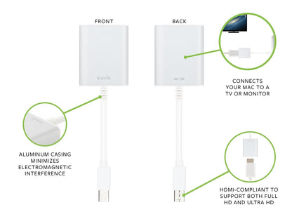 Adaptador Mini displayport a HDMI (4k) Moshi