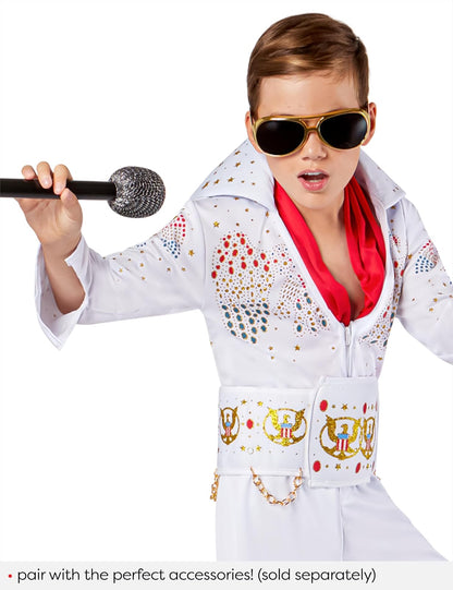 Rubie's Deluxe Elvis Disfraz de niño, Disfraces, Un Solo Color, Pequeño