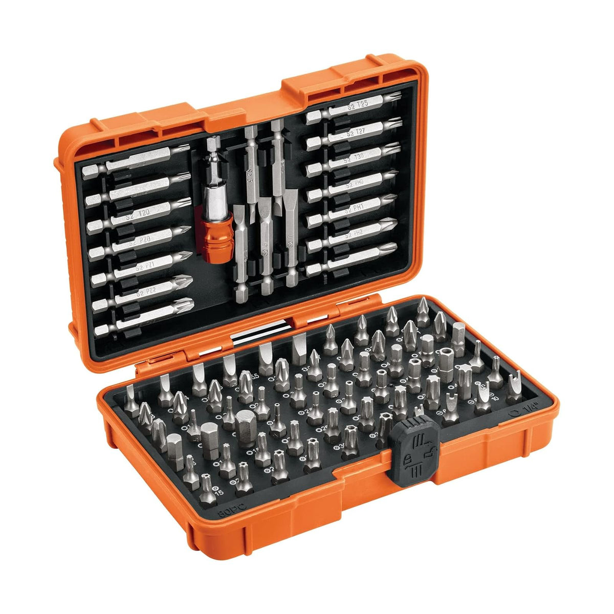 Truper Expert PUN-80X, Juego de puntas mixtas 1" y 2", 80 piezas