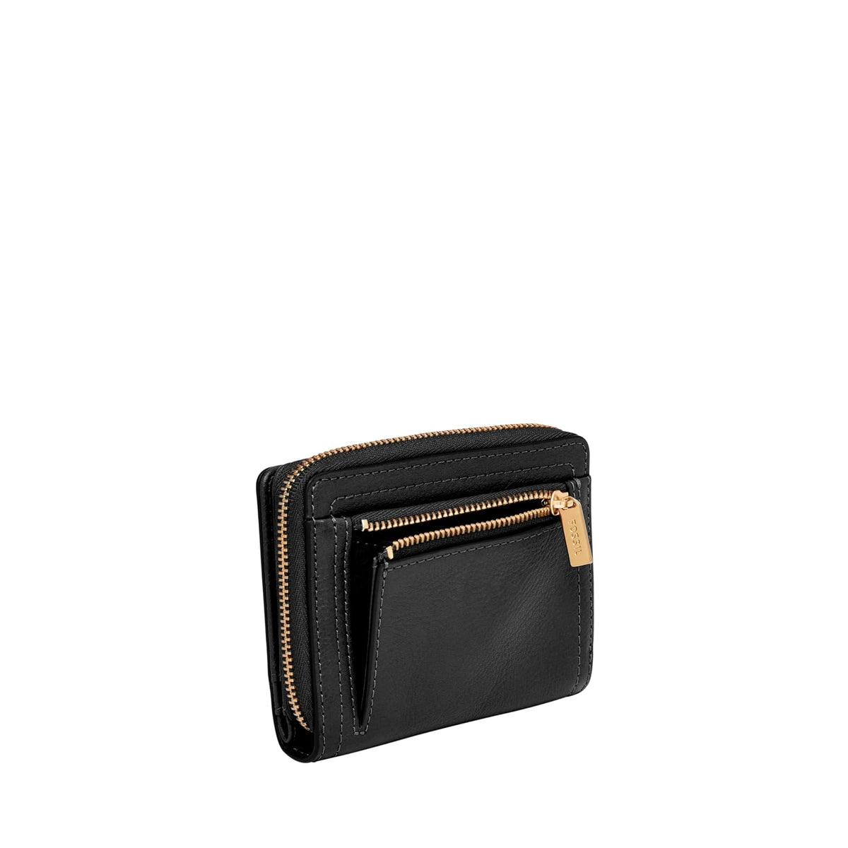 Cartera Rfid Mini Fossil SL7923001 Logan de piel en tono negro para mujer