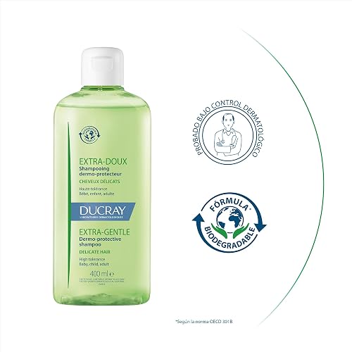 DUCRAY, Extra Suave, Shampoo de Uso Diario, Fórmula Biodegradable, Para Bebés, Niños y Adultos, 200ml