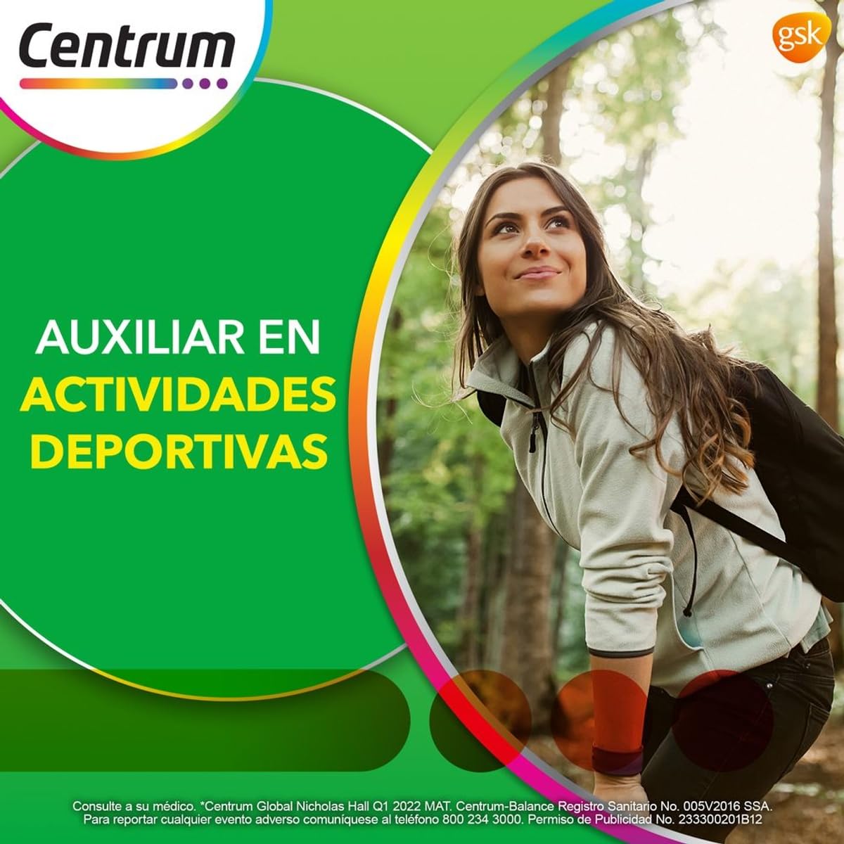 Centrum Multivitamínico Balance com Magnesio, Vitamina C, Hierro, Potasio y Zinc, 100 Tabletas