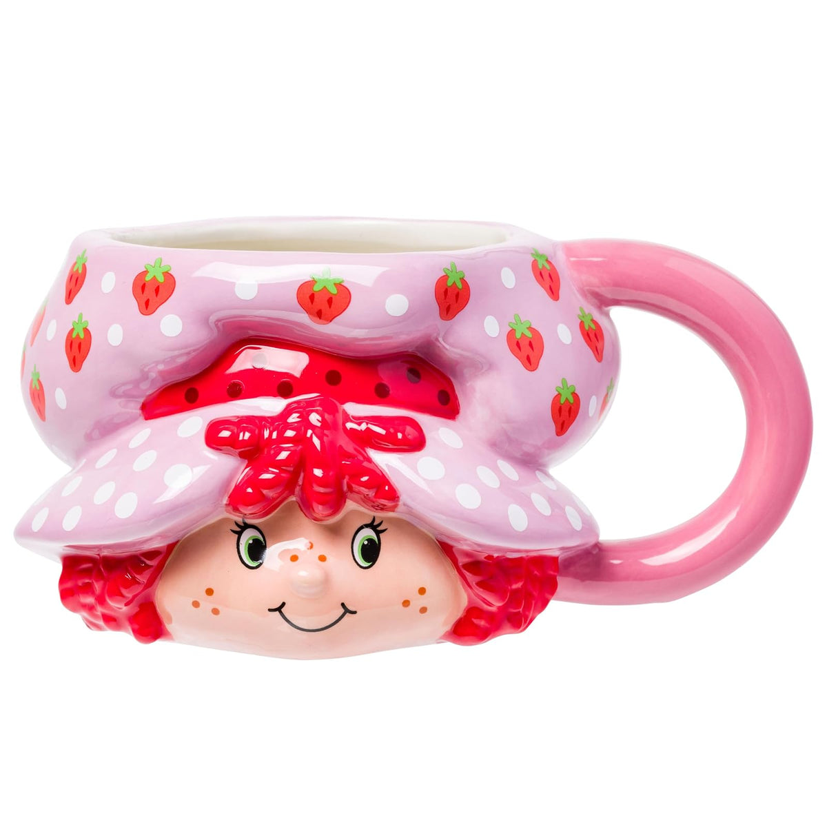 Silver Buffalo Taza de cerámica vintage 3D esculpida con diseño de Shortcake de fresa, 591 ml (20 oz)