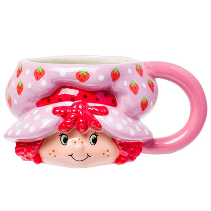 Silver Buffalo Taza de cerámica vintage 3D esculpida con diseño de Shortcake de fresa, 591 ml (20 oz)