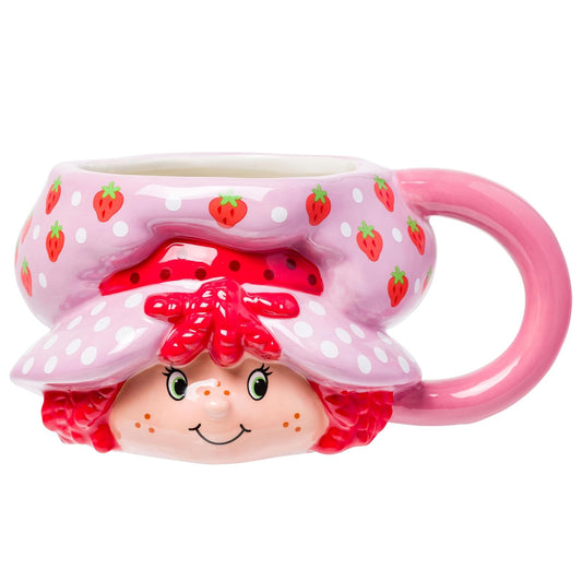 Silver Buffalo Taza de cerámica vintage 3D esculpida con diseño de Shortcake de fresa, 591 ml (20 oz)