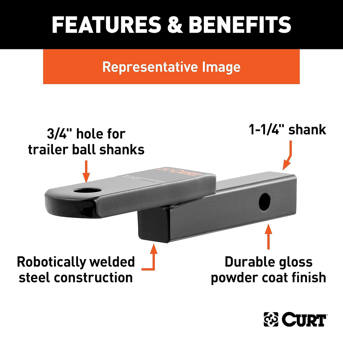 Curt MFG. Class 2 1 1/4 inch Ball Mount Hitch