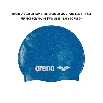 Arena Gorro de natación de Silicona para niños y niñas, natación y Entrenamiento, Borde Reforzado, Talla única