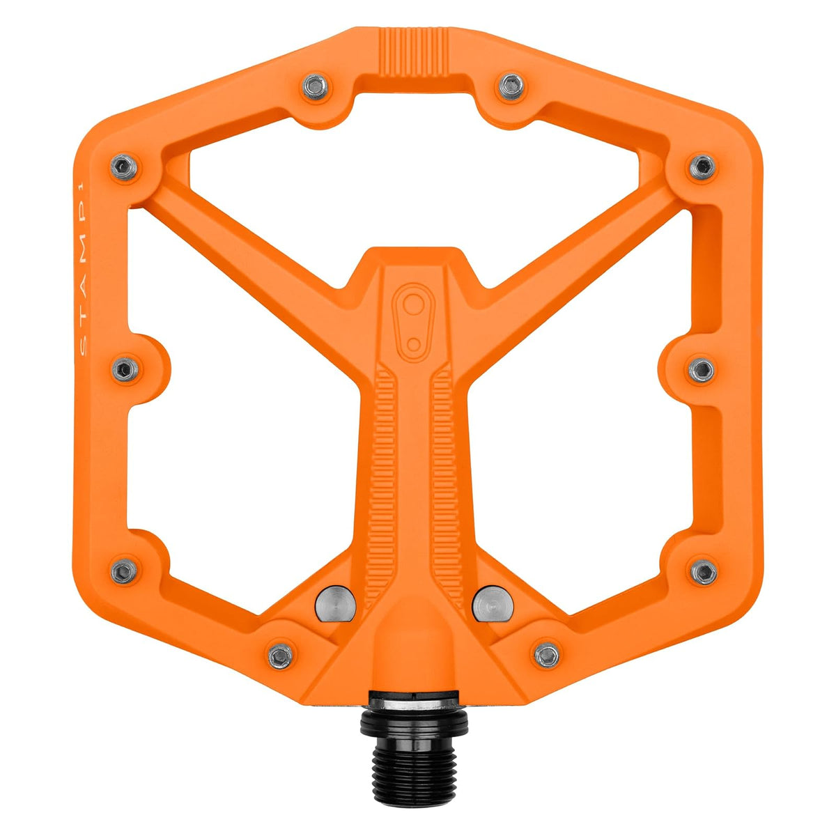 Crankbrothers - Pedal de Bicicleta Plano BMX/MTB - Pedal de Bicicleta de Plataforma, Perfil mínimo, Agarre Ajustable - Sello 1 Gen 2 - Naranja - G
