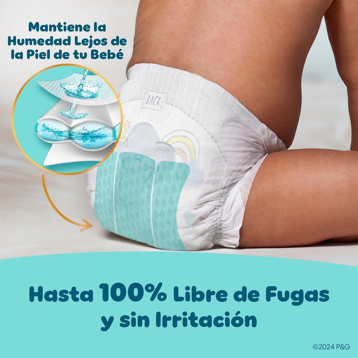 PAMPERS Swaddlers Pañales Desechables Unisex Etapa 0, 124 Uds, Bebé -4,5 Kg