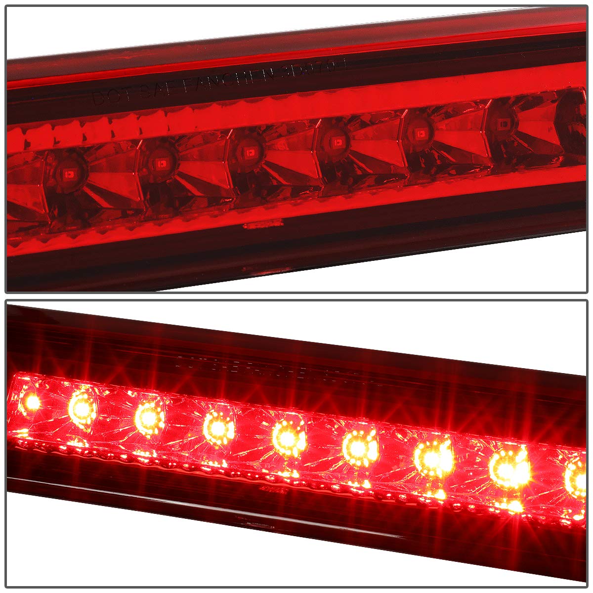 DNA Motoring 3BL-PAT07-LED-RD Luz Freno LED Tercera Cola Rojo para Jeep Patriot 07-17