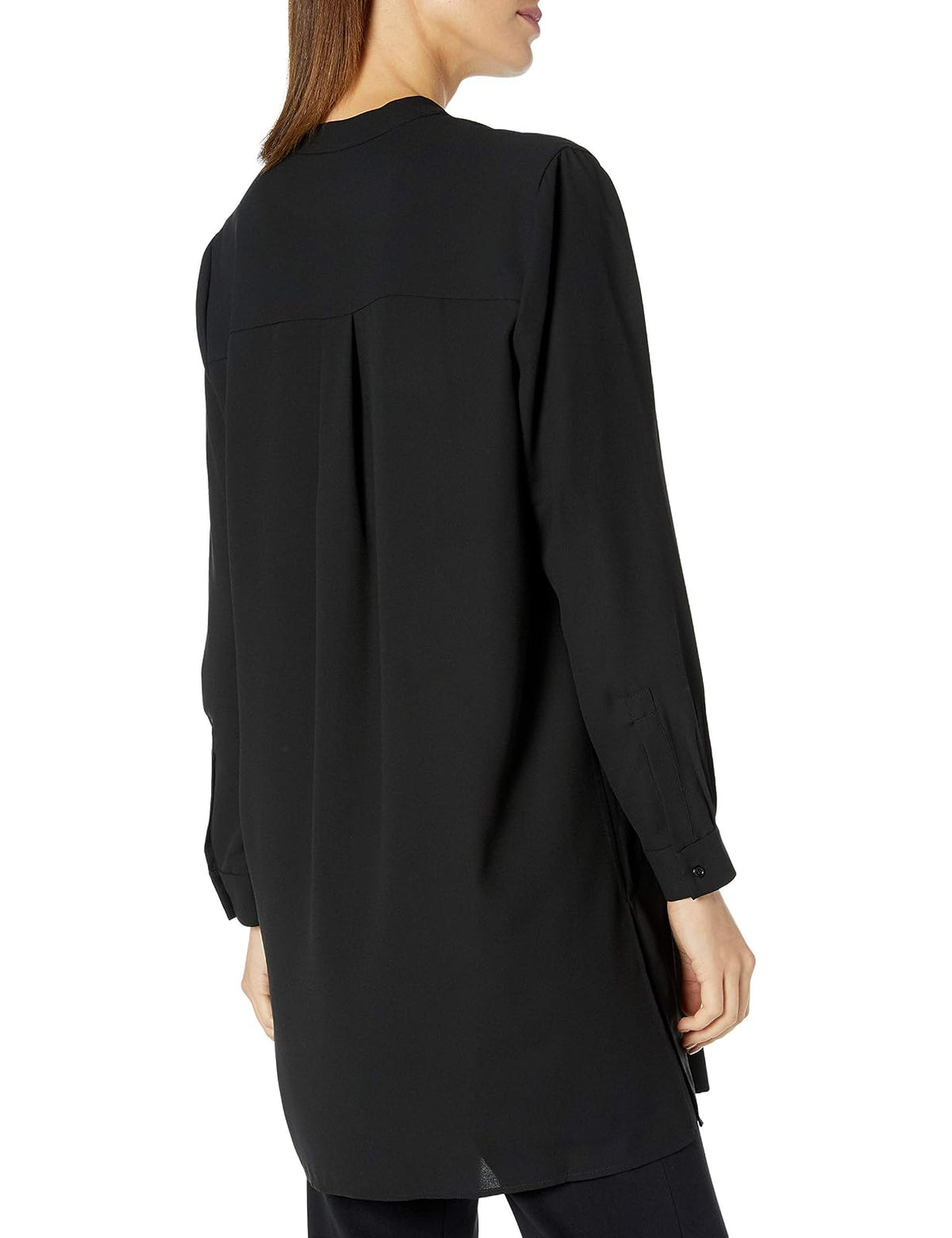 Anne Klein Pop-Over Blouse with Covered Placket and Side Slits Blusas Mujer