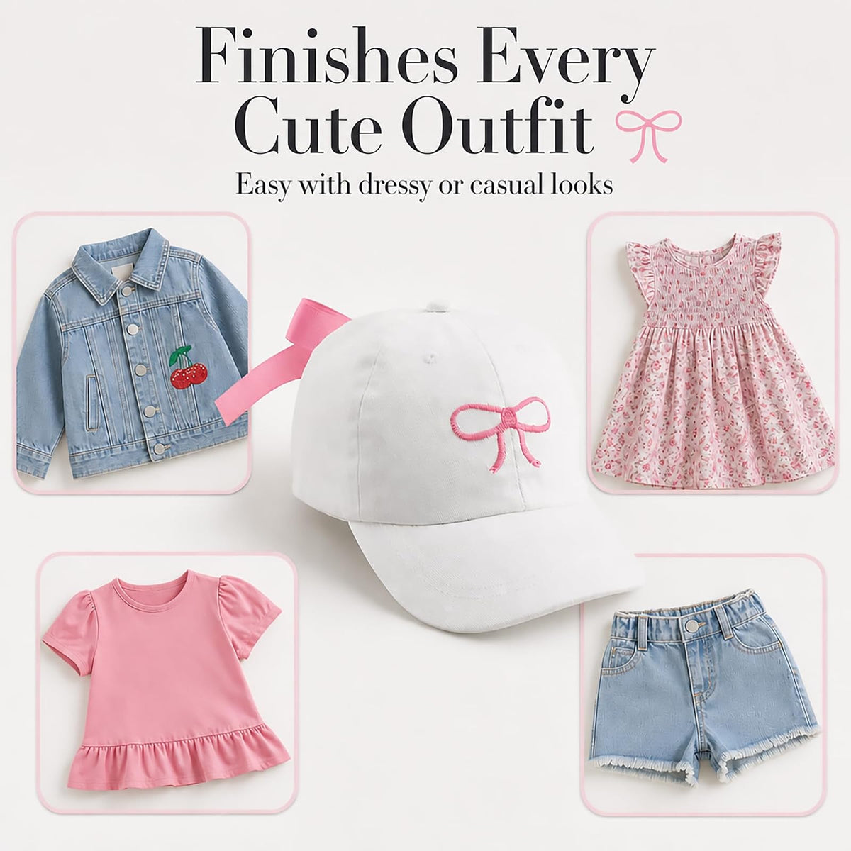 Mud Pie Children's Embroidered Hat with Bow