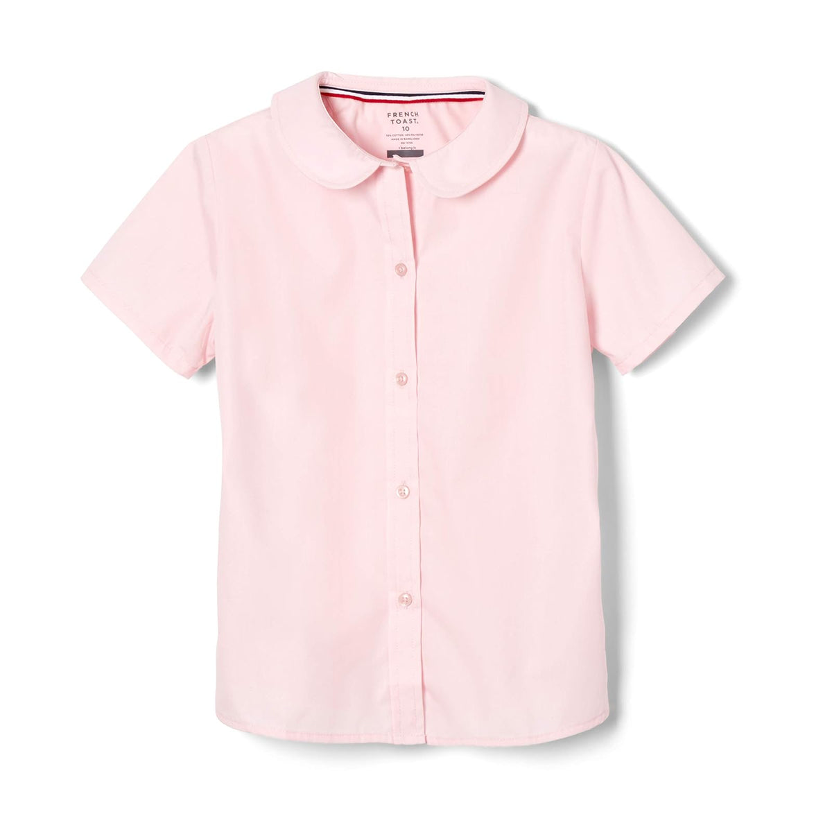 French Toast blusa de manga corta con cuello Peter Pan - Pink - 6X