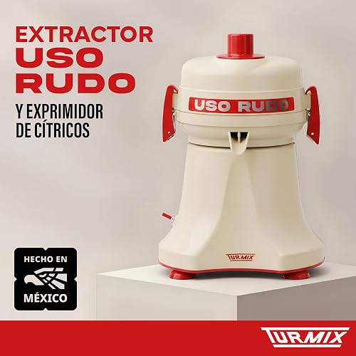Turmix Uso Rudo Extractor de Jugos y Exprimidor de Cítricos, 127V ~ 50/60 Hz Consumo 440 watts, 3400 RPM