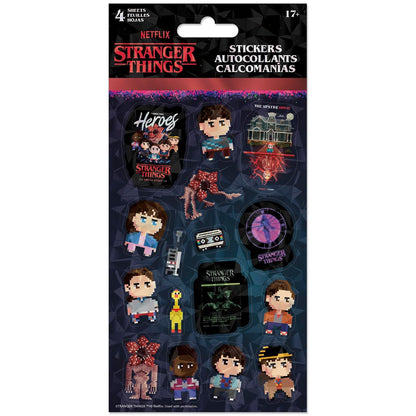 Stranger Things 5 - Pegatina estándar Pixel Friends Forever - 4 hojas