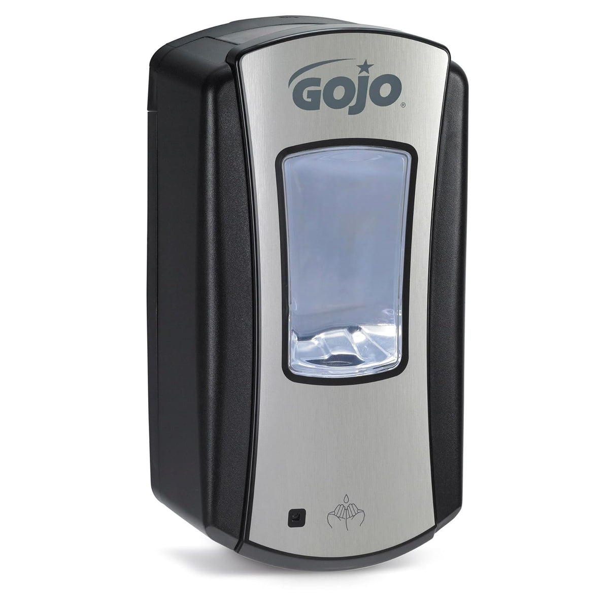 GOJO LTX-12 Dispensador de jabón de espuma sin contacto para repuesto de jabón de manos de 1200 ml GOJO LTX-12, Cromo/Negro, 1200 milliliters - 1200 milliliters - Cromo - Negro