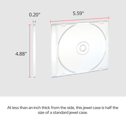 Verbatim - Fundas para CD DVD Blu-Ray transparentes y delgadas, 5,2 mm, paquete de 25