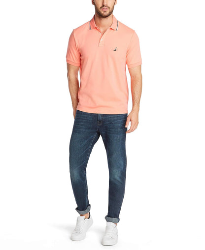 Nautica Polo de Manga Corta de Ajuste clásico de algodón Suave y Liso. Camisa de Polo para para Hombre