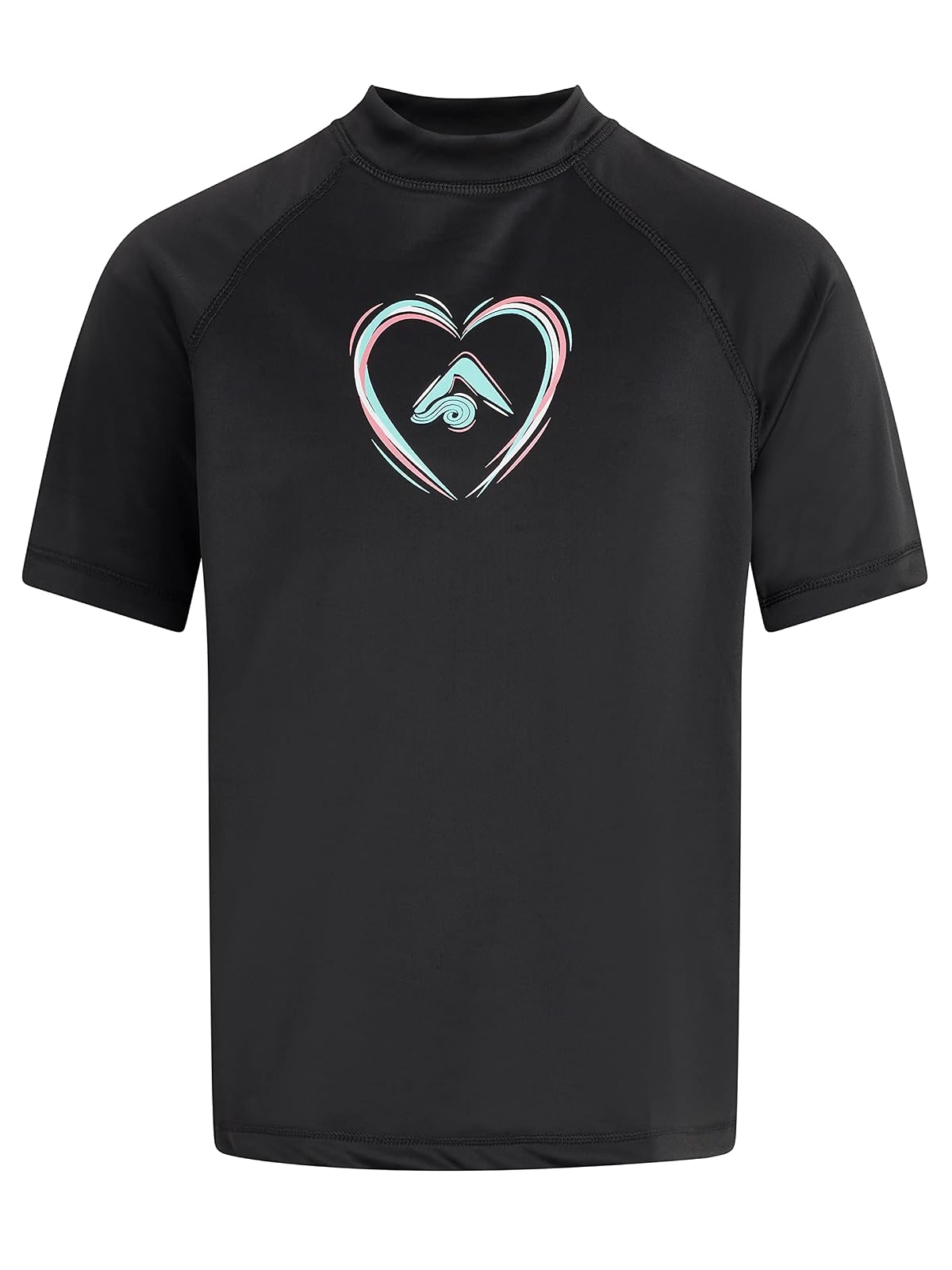 Kanu Surf Jade - Playera de natación con protección Solar UPF 50+ Playera contra Sarpullido para Niñas - Espuma de mar Negro - 3 Años