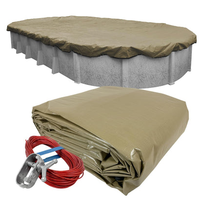 Robelle Cubierta de Alberca para Invierno Extra Resistente - 18 x 33-ft. Pool - 14 - Superior