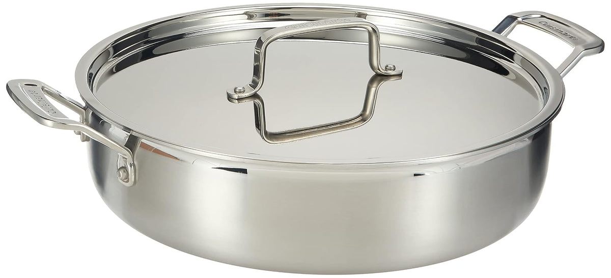 Cuisinart MultiClad Pro Línea de Utensilios de Cocina de Acero Inoxidable - 30 cm - Cacerola de acero inoxidable con tapa