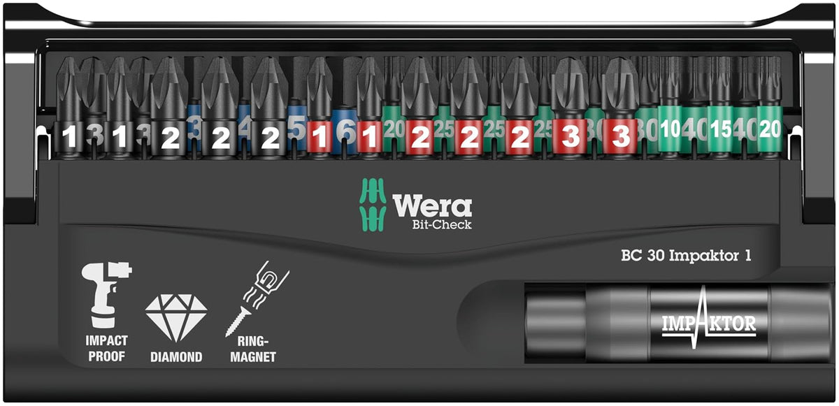 Wera Bit-Check 30 Impaktor 1, 80 Pieces
