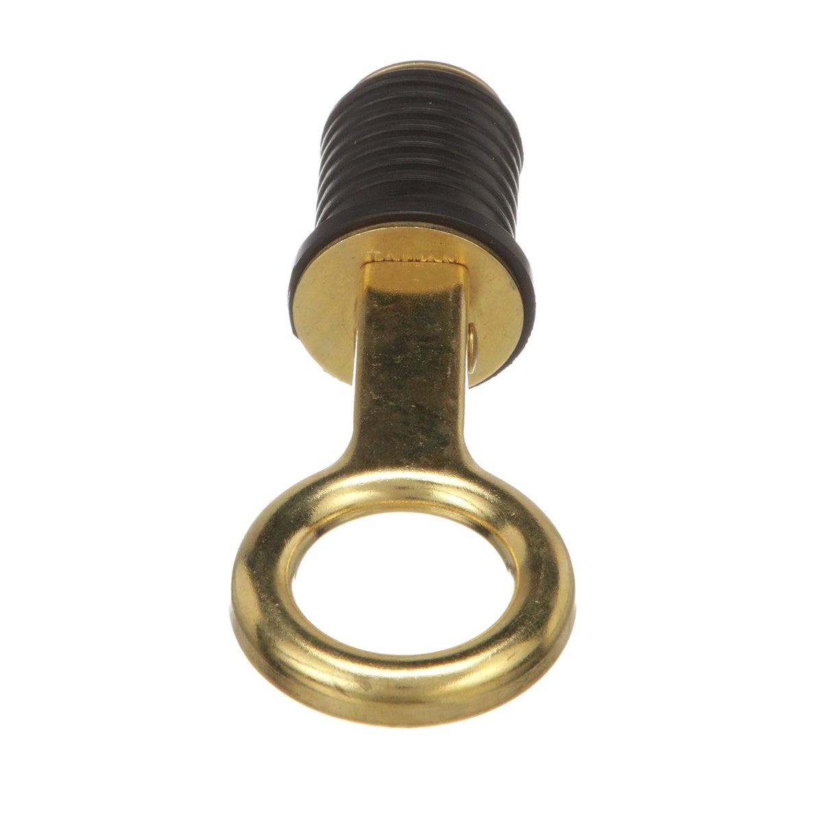 Attwood 7524A7 Tapón de Drenaje con Mango a presión, para desagües de 1 Pulgada de diámetro, se bloquea en su Lugar, Mango de latón, tapón de Goma